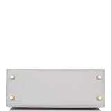 Hermes Kelly Sellier 25 Bleu Glacier Epsom Gold Hardware