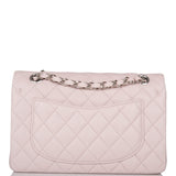 Chanel Light Purple Quilted Lambskin Small Classic Double Flap Bag Silver Hardware
