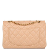 Chanel Small Classic Double Flap Bag Beige Lambskin Gold Hardware
