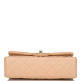 Chanel Small Classic Double Flap Bag Beige Lambskin Gold Hardware
