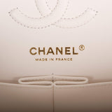 Chanel Small Classic Double Flap White Caviar Light Gold Hardware