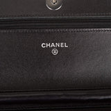 Chanel SO Black Classic Quilted Lambskin Wallet On Chain (WOC) Black Hardware
