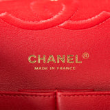 Chanel Red Quilted Caviar Medium Classic Double Flap Bag