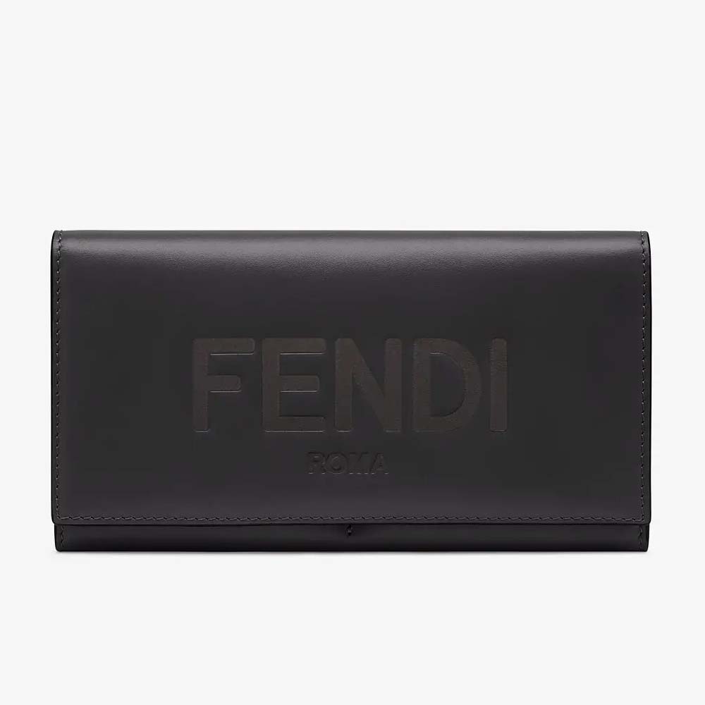 CONTINENTAL Black Leather Wallet