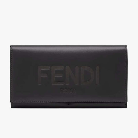 CONTINENTAL Black Leather Wallet