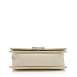 Chanel Old Medium Boy Bag Cream White Chevron