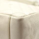 CHANEL Caviar Grand Shopping Tote GST White