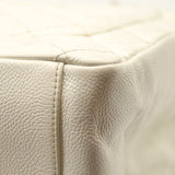 CHANEL Caviar Grand Shopping Tote GST White