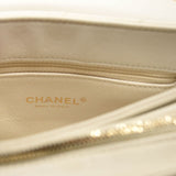 CHANEL Lambskin Chevron Quilted Envelope Flap White