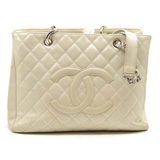 Chanel Caviar Tote Chain Tote White GST