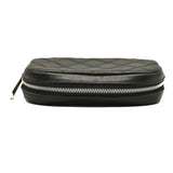 CHANEL Caviar Quilted Small Curvy Pouch Cosmetic Case Black