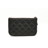 CHANEL Lambskin Quilted Small Cosmetic Case Black