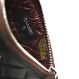 CHANEL Lambskin Quilted Small Cosmetic Case Black