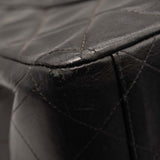 Chanel Lambskin Quilted XL Jumbo Single Flap Black Shoulder Bag