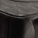 Chanel Lambskin Quilted XL Jumbo Single Flap Black Shoulder Bag