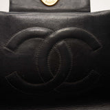 Chanel Lambskin Quilted XL Jumbo Single Flap Black Shoulder Bag