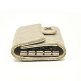 CHANEL Metallic Caviar Quilted 6 Key Holder