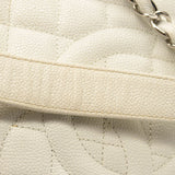 CHANEL Caviar Quilted Grand Shopping Tote GST White