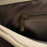 CHANEL Caviar Quilted Grand Shopping Tote GST White