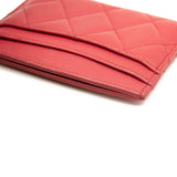 Chanel Lambskin Quilted Card Holder Red