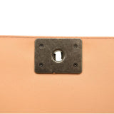 CHANEL Calfskin Chevron Quilted Medium Braided Boy Flap Beige