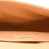 CHANEL Calfskin Chevron Quilted Medium Braided Boy Flap Beige