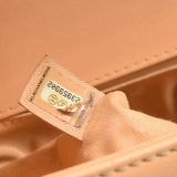 CHANEL Calfskin Chevron Quilted Medium Braided Boy Flap Beige