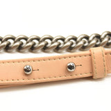 CHANEL Calfskin Chevron Quilted Medium Braided Boy Flap Beige