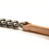 CHANEL Calfskin Chevron Quilted Medium Braided Boy Flap Beige