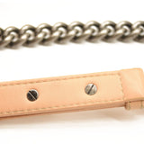 CHANEL Calfskin Chevron Quilted Medium Braided Boy Flap Beige