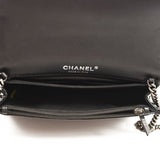 CHANEL Patent Chain Wallet Boy Reverso Flap Black Crossbody