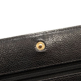 Chanel Caviar Quilted Boy Wallet On Chain WOC Black