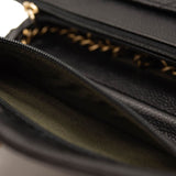 Chanel Caviar Quilted Boy Wallet On Chain WOC Black