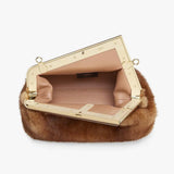 FENDI FIRST SMALL Brown Mink Bag