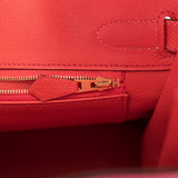 Hermes Birkin 30cm Bi-Color Rose Azalee and Feu Epsom Permabrass Hardware