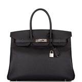 Hermes Birkin 35 Black Epsom Palladium Hardware