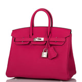 Hermes Birkin 25 Rose Mexico Togo Palladium Hardware