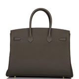 Hermes Vert de Gris Togo Birkin 35cm Gold Hardware