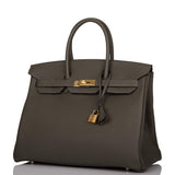 Hermes Vert de Gris Togo Birkin 35cm Gold Hardware