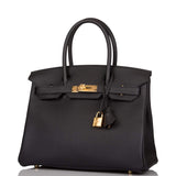 Hermes Birkin 30 Black Togo Gold Hardware