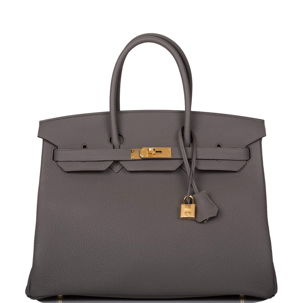Hermes Birkin 35 Etain Togo Gold Hardware