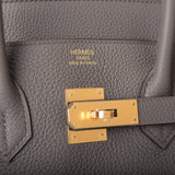 Hermes Birkin 35 Etain Togo Gold Hardware