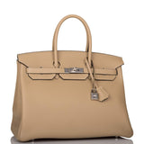 Hermes Birkin 35 Trench Clemence Palladium Hardware