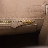 Hermes Gris Asphalte Ostrich Birkin 30cm Gold Hardware