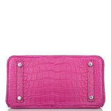 Hermes Birkin 25 Rose Scheherazade Matte Alligator Palladium Hardware