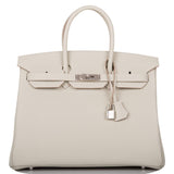 Hermes Gris Perle Togo Birkin 35cm Palladium Hardware