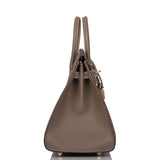 Hermes Birkin Sellier 25 Etoupe Epsom Gold Hardware