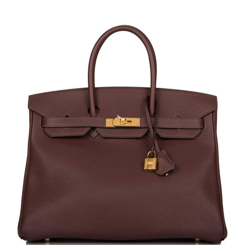Hermes Birkin 35 Havane Clemence Gold Hardware