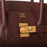 Hermes Birkin 35 Havane Clemence Gold Hardware