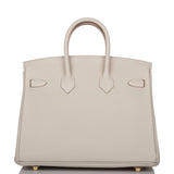 Hermes Birkin 25 Gris Perle Togo Gold Hardware